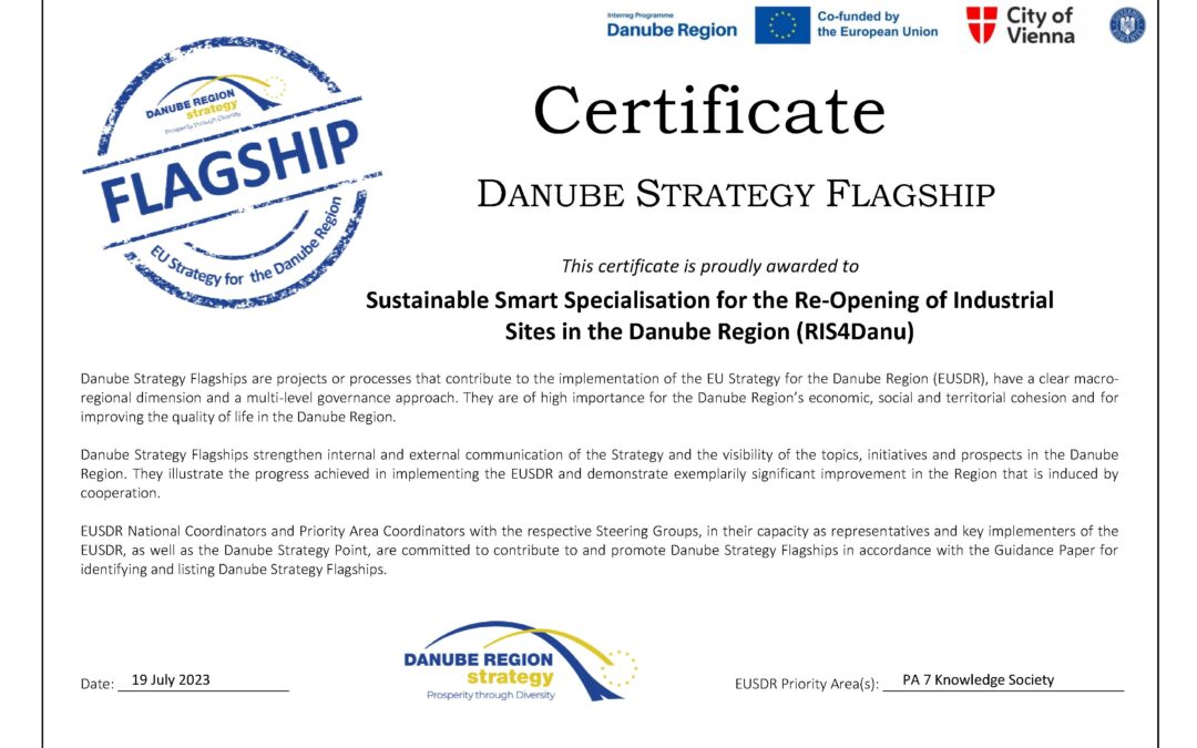 RIS4Danu selected as Danube Strategy Flagship
